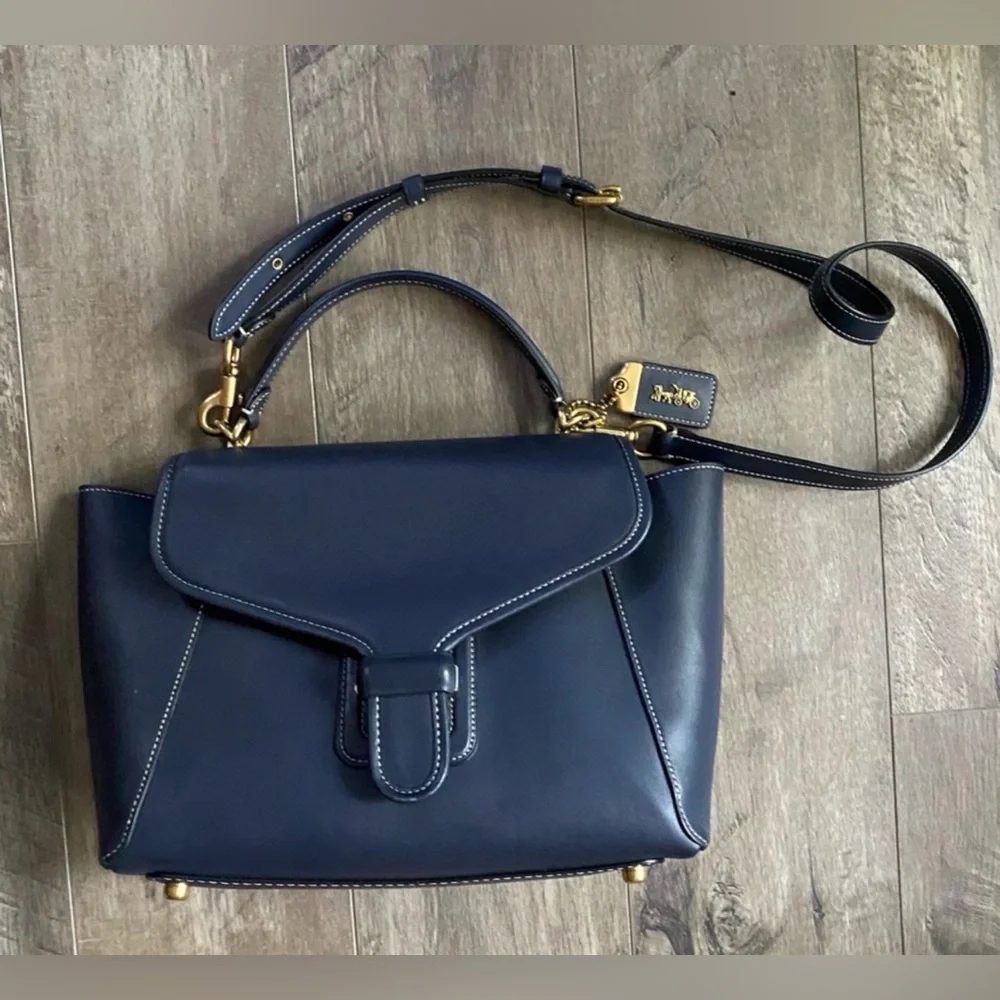NEW Coach 1941 Courier Carryall 23 Navy Satchel Bag